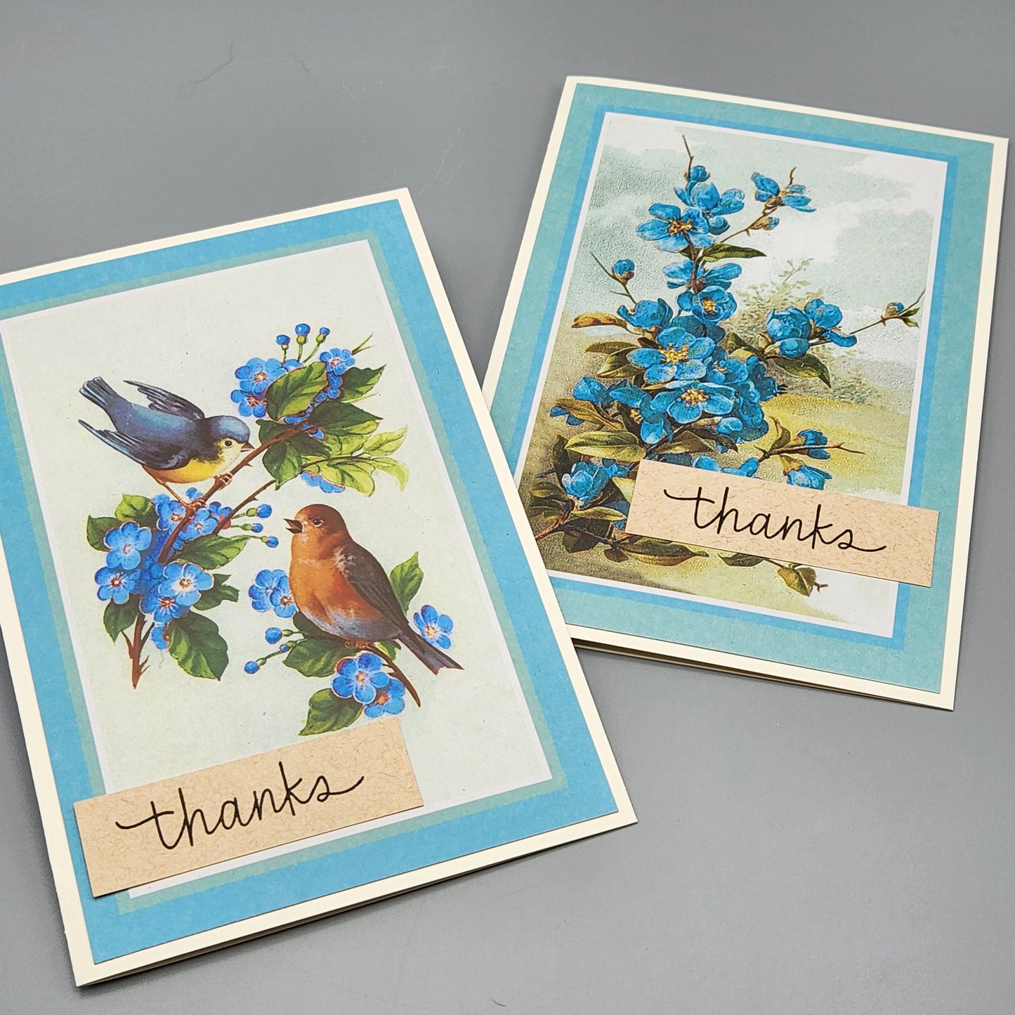 Little Birdie Journaling Cards 4"X6" 24/Pkg Aqua Medley