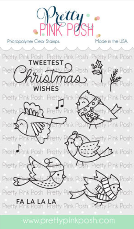 Pretty Pink Posh Winter Birds Stamp Set